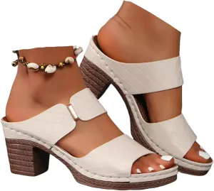 Wedge Sandals For Women 2025 Comfortable Low-Chunk Low Heel Pump Sandals Open Toe Ankle Strap Dress Wedding Shoes
