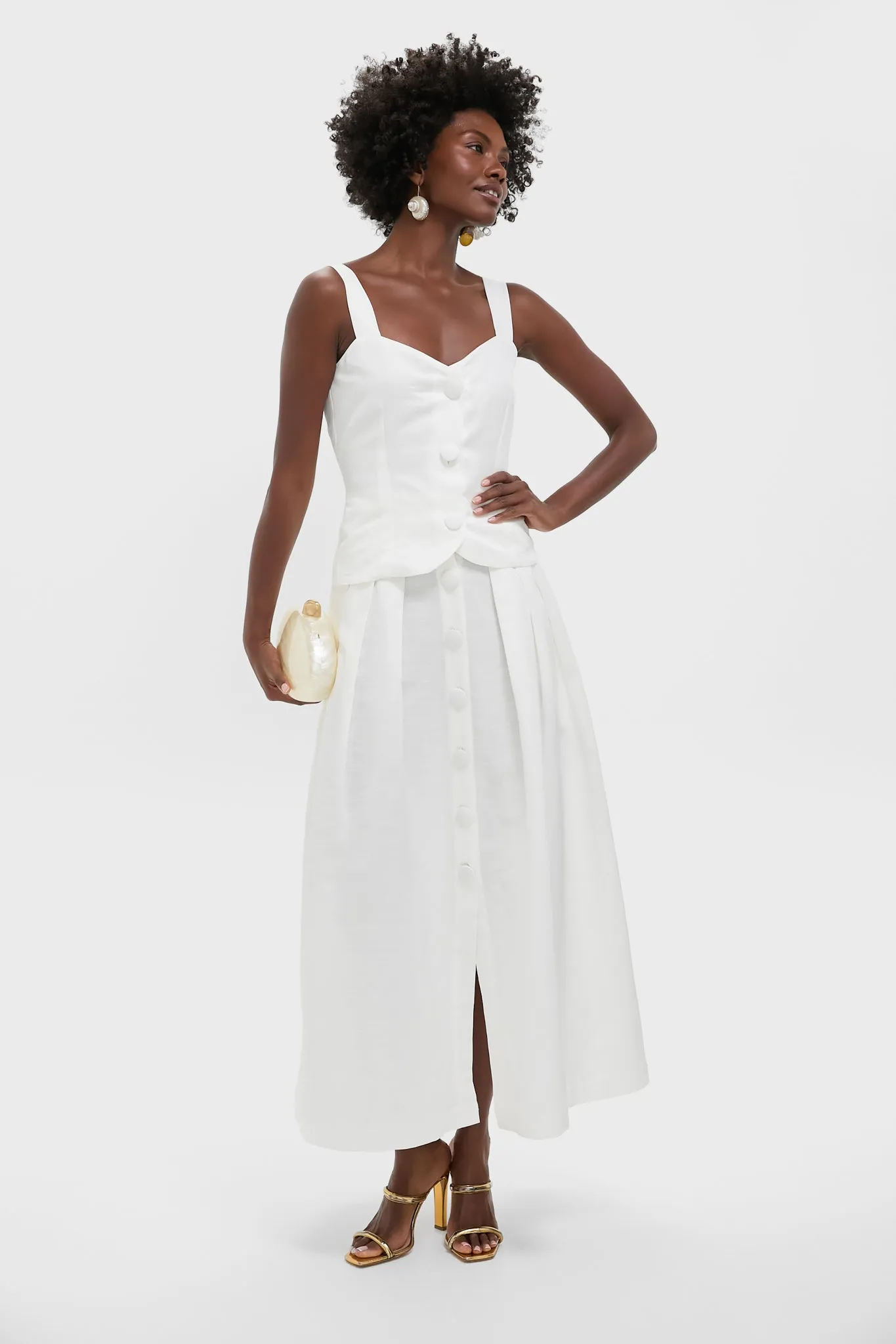 White Dora Textured Top