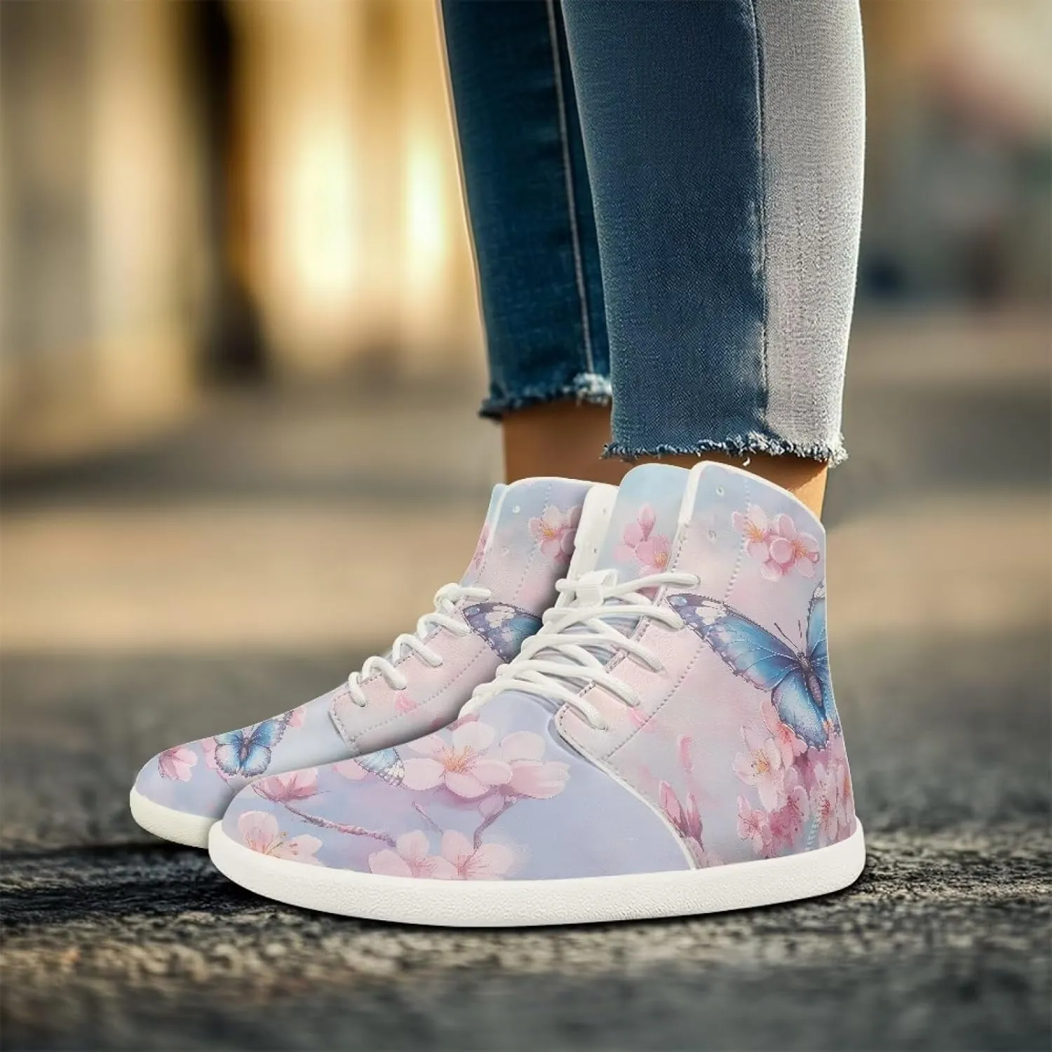 Women Barefoot Shoes Winter Wide Toe Box Walking Boots Lined Warm Outdoor Anti-Slip Ankle Boots White Sole