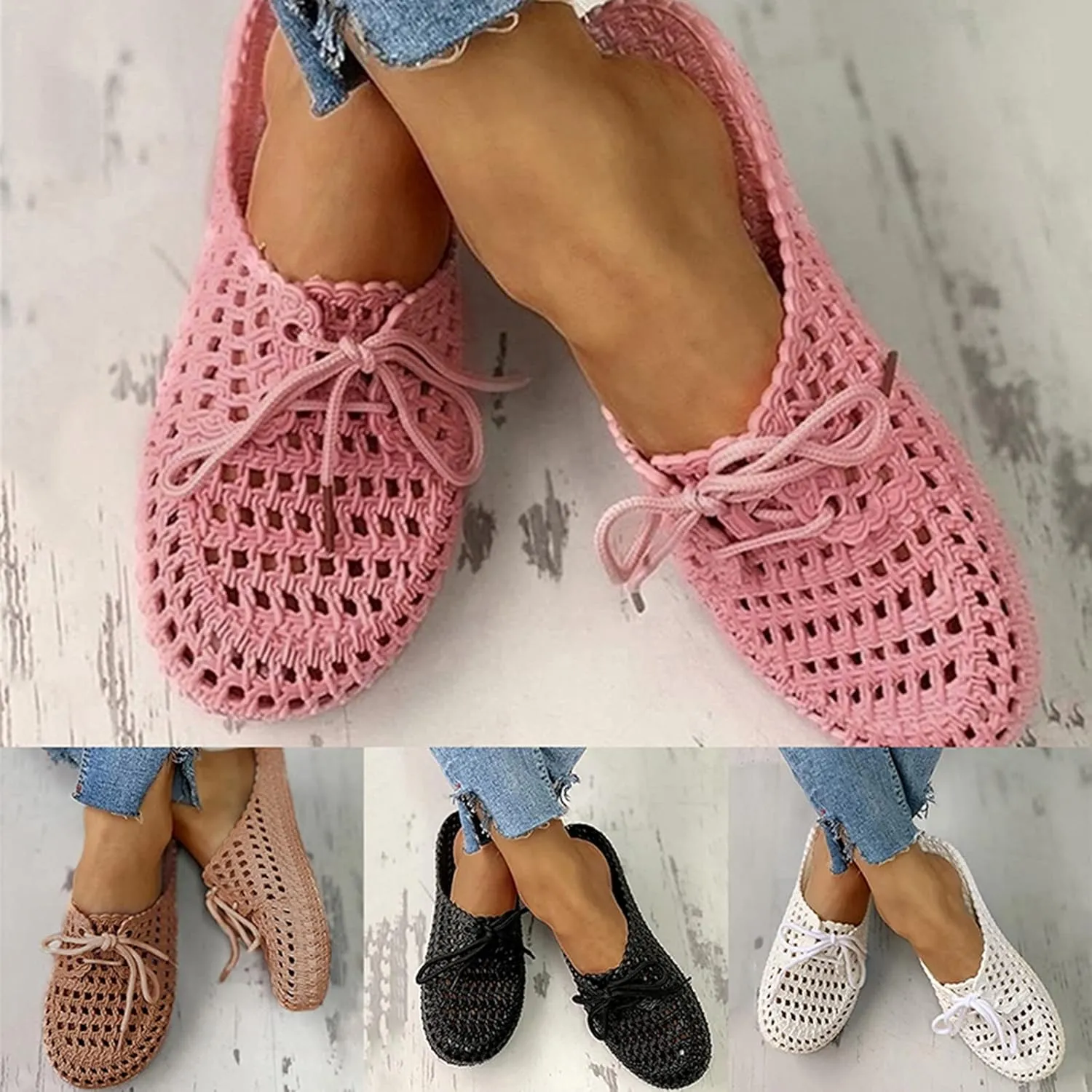 Women Breathable Mesh Net Slippers Sandals Comfort Garden Shoes PVC Hollow Out Flat Heel Slide Sandals Outdoor Sports Casual Summer Beach Shoes,White,US6EU37