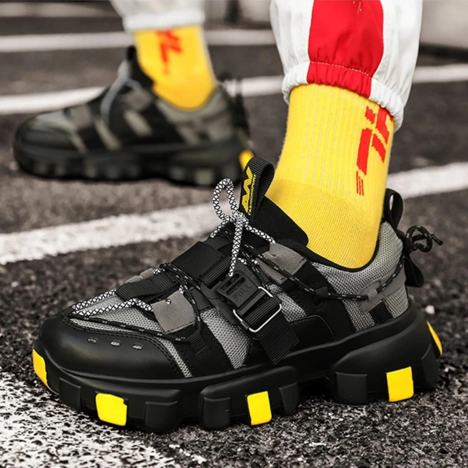 Women Retro Y2K Chunky Sneakers, Dopamine Color Block Trainers, Futuristic Fashion Streetwear Shoes, Gen Z Cyber Nostalgia