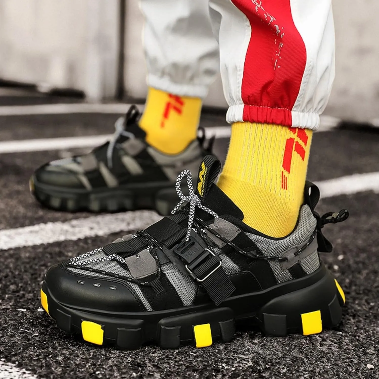 Women Retro Y2K Chunky Sneakers, Dopamine Color Block Trainers, Futuristic Fashion Streetwear Shoes, Gen Z Cyber Nostalgia