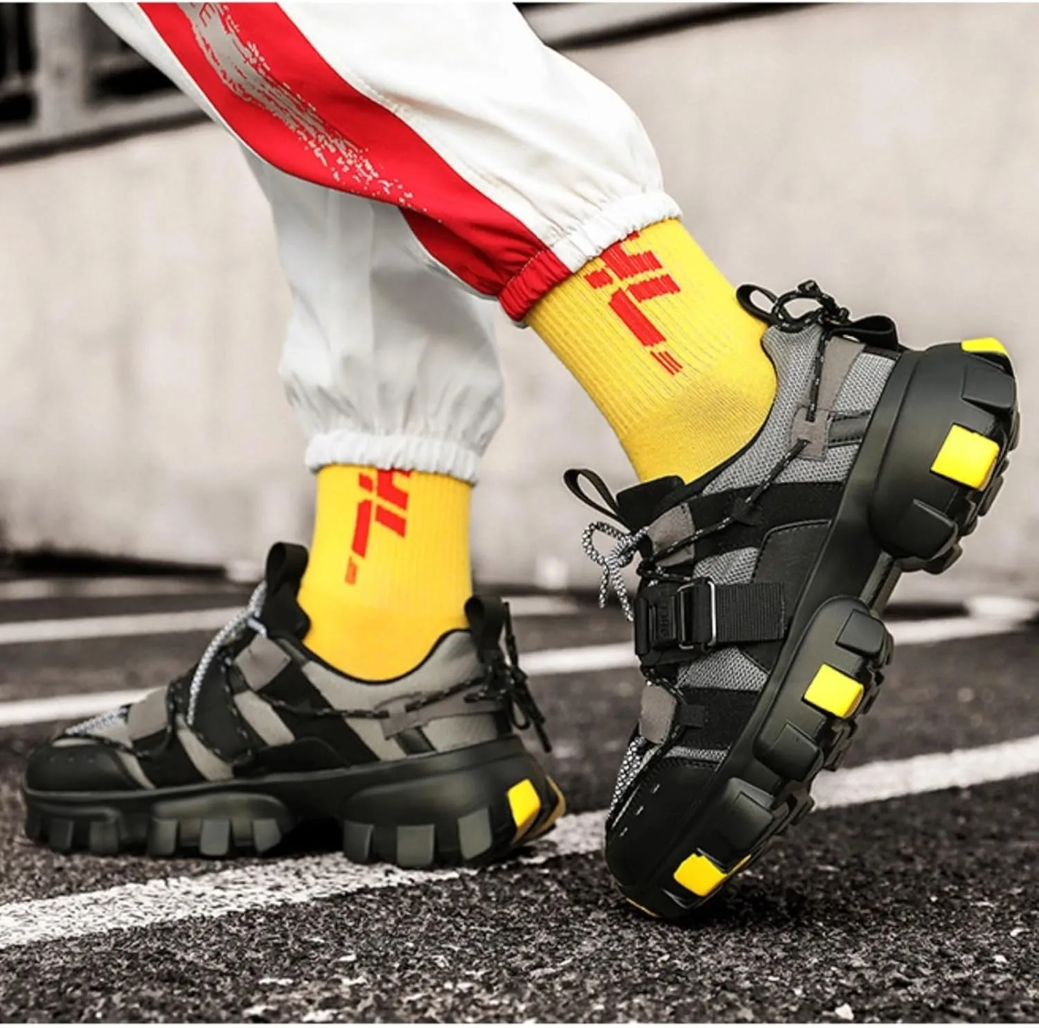 Women Retro Y2K Chunky Sneakers, Dopamine Color Block Trainers, Futuristic Fashion Streetwear Shoes, Gen Z Cyber Nostalgia