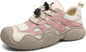 Women's Breathable Low Top Trail Running Hiking Shoes Platform Non-Slip Slip-on Trekking Work Walking Jogging Shoes Casual Outdoor Lightweight Tennis Sneakers