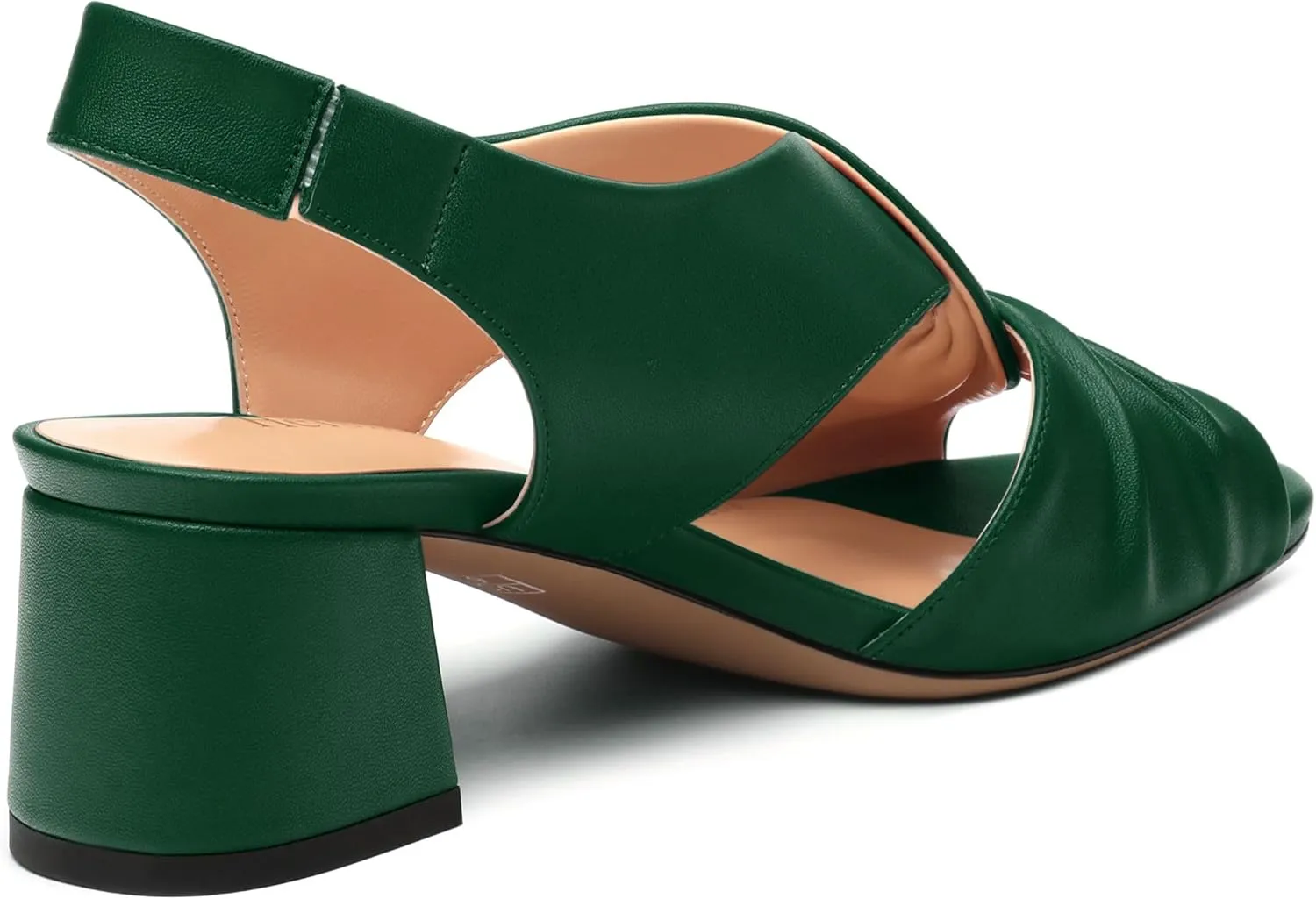 Womens Chunky Block Heels Sandals,Round Open Toe High Heeled Sandals,matte Slip On Ankle Strap Mid Sandals,leisure Dress Party Wedding Shoes 2 In