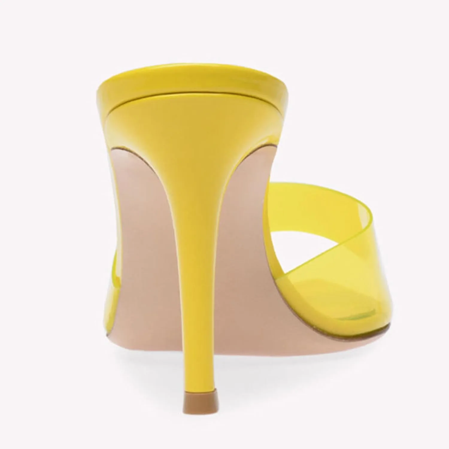 Women's Clear Pointed Toe Slingback Stilettos Heel Sandals Fashion Sexy Comfortable Summer Open Toe Backless Slip On Dress Slides Sandals for Casual Outdoor Party Work Wedding