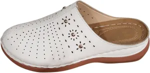 Womens Clogs Mules Arch Support Slip On Closed Toe Wedge Sandals Summer Comfortable Backless Casual Beach Walking Shoes