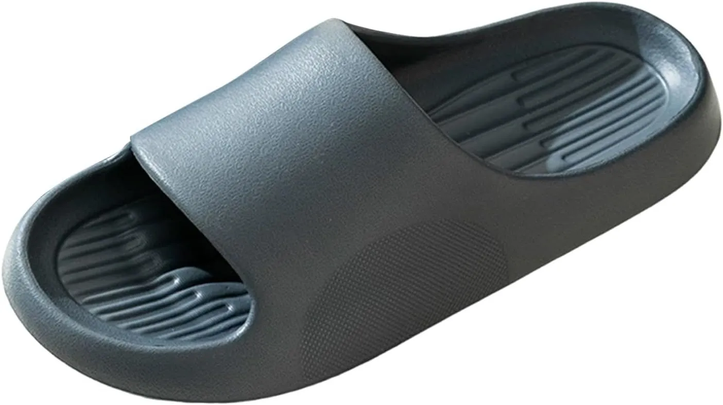 Women's Flat Slippers Non Slip House Slippers Indoor Outdoor Memory Foam Slides Shower Shoes for Women