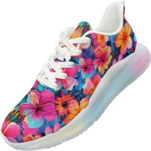 Women's Floral Print Sneaker Soft Lightweight Non Slip Tennis Sneaker Footwear Air Cushion Walking Shoes for Women US 6-11