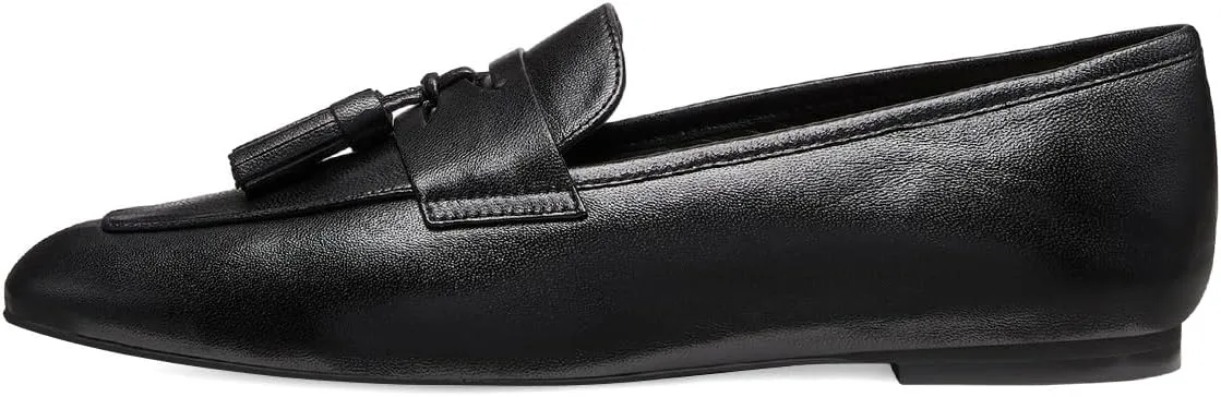 Women’s Fringed Pumps Block Low Heel Loafers Tassel Flats Round Toe Slip On Shoes Working Business Daily Size 4-16 US