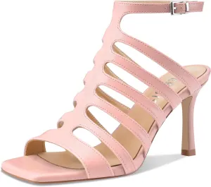 Women's High Heel Stiletto Sandals Open Square Toe T-Strap Stilettos Cutout Hollow Dress Slingback Heels Summer Strappy Comfy Shoes for Ladies Sexy Unique