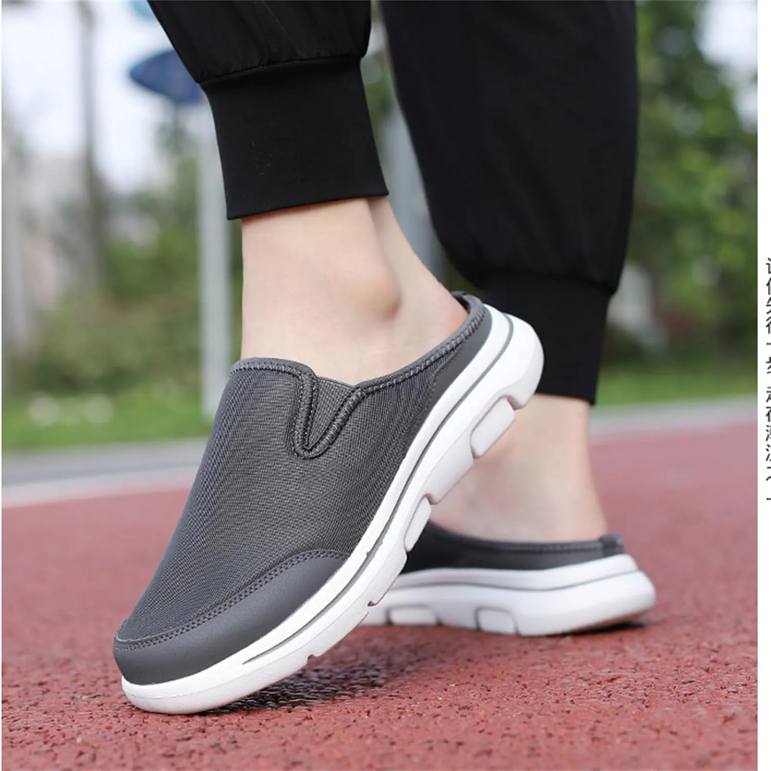 Women's Knitted Canvas Slip-On Platform Mules,Fashion Fur Lining Sneakers Backless Soft Lightweight Flat Half Sports Shoes Round Toe Warm Waterproof Non-Slip Walking Slippers