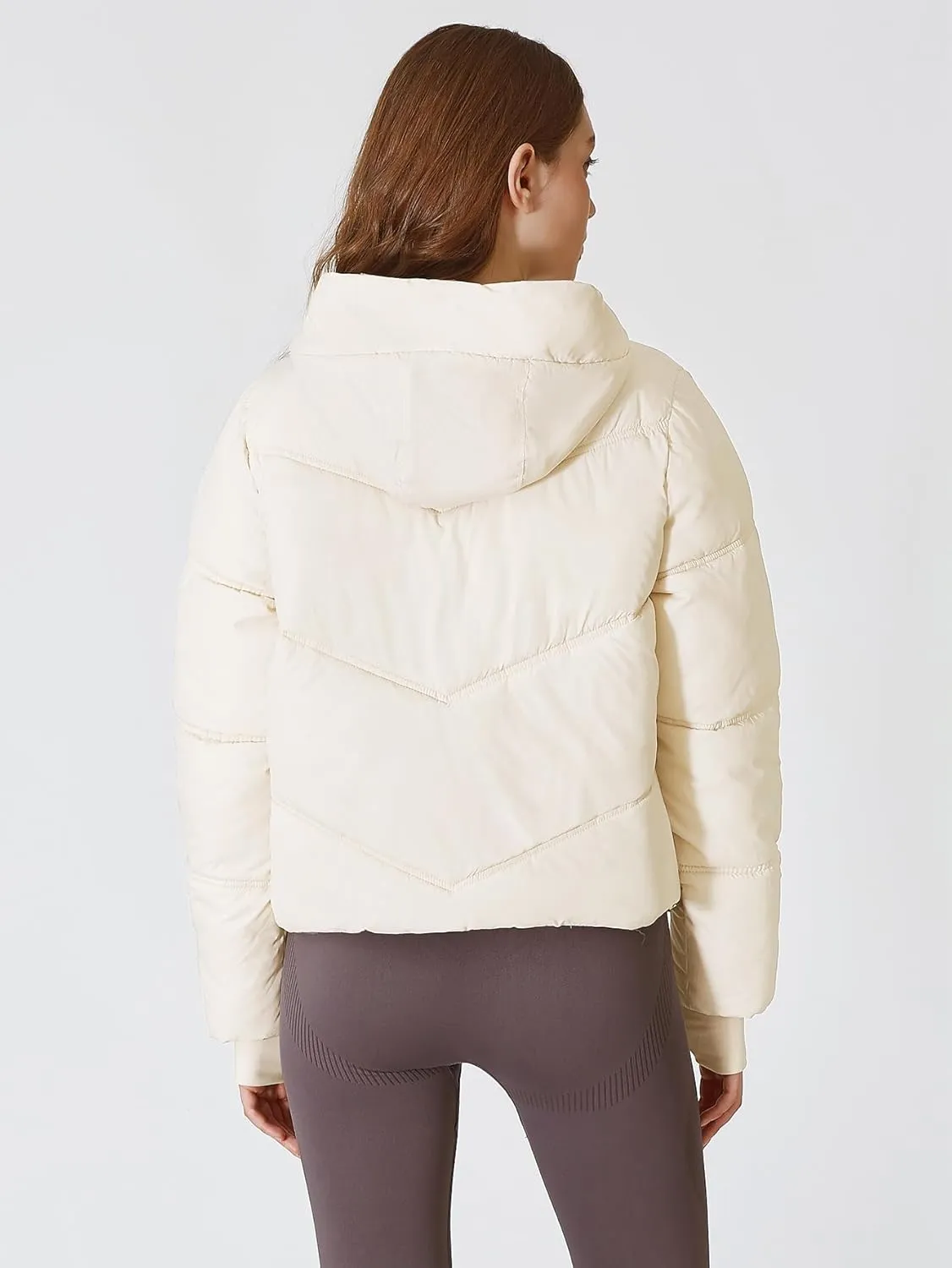 Womens Lightweight Quilted Puffer Jacket with Hood