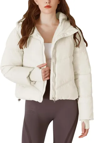 Womens Lightweight Quilted Puffer Jacket with Hood