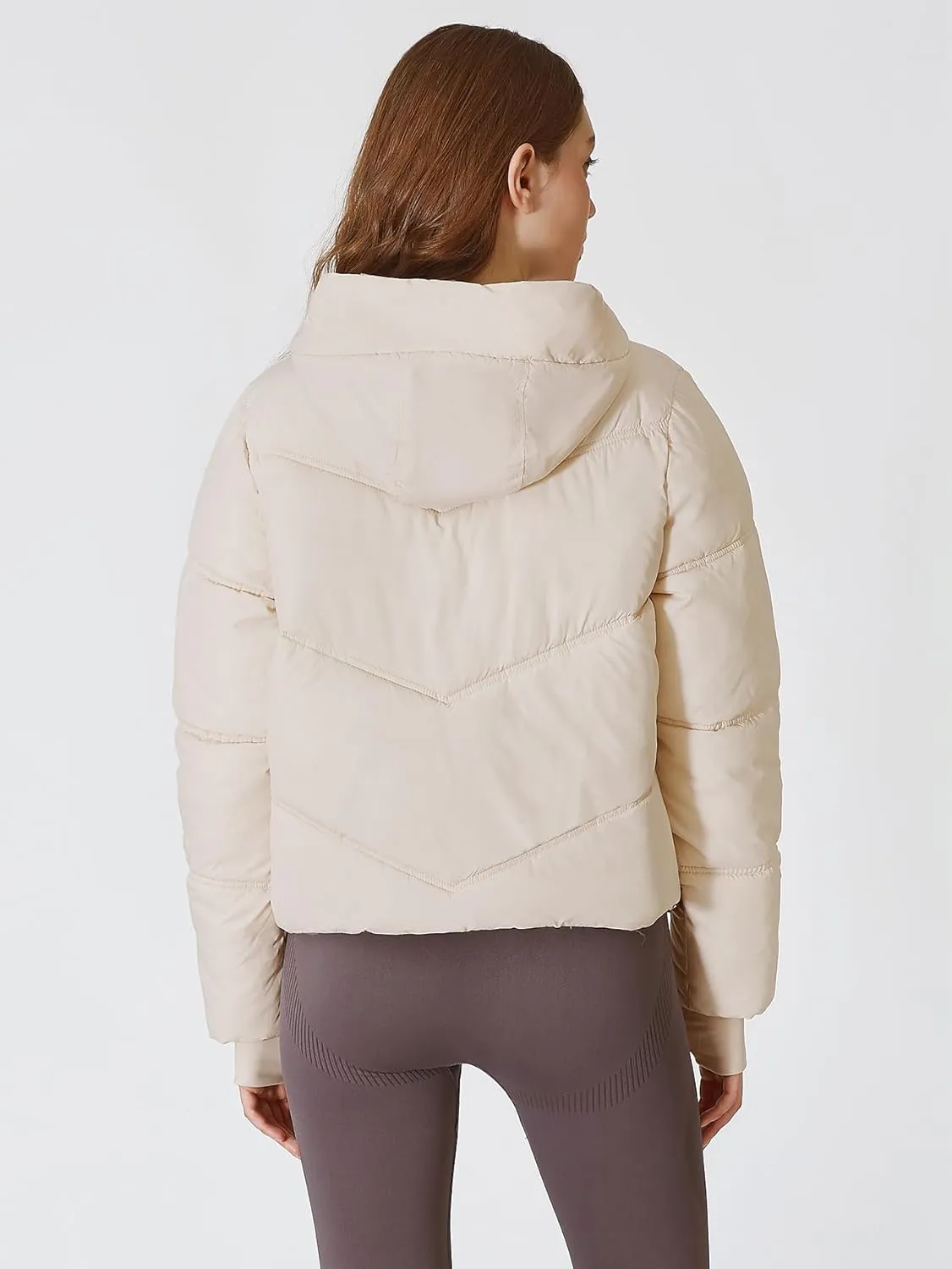 Womens Lightweight Quilted Puffer Jacket with Hood
