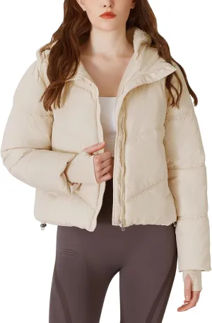 Womens Lightweight Quilted Puffer Jacket with Hood
