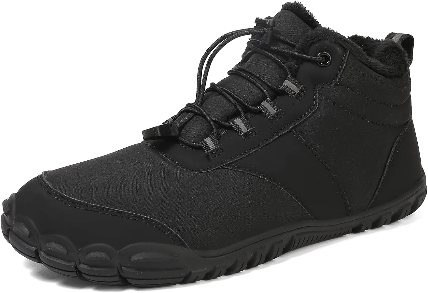Womens Mens Barefoot Snow Boots, Soft Plush Lined Waterproof Hiking Shoes, Wide Toe Box Ankle Boots, Lightweight Outdoor Walking Anti-slip Winter Warm Sneakers