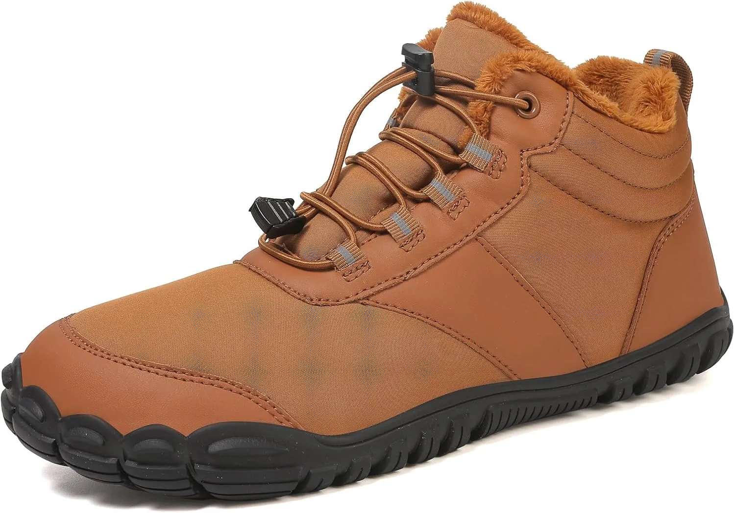 Womens Mens Barefoot Snow Boots, Soft Plush Lined Waterproof Hiking Shoes, Wide Toe Box Ankle Boots, Lightweight Outdoor Walking Anti-slip Winter Warm Sneakers