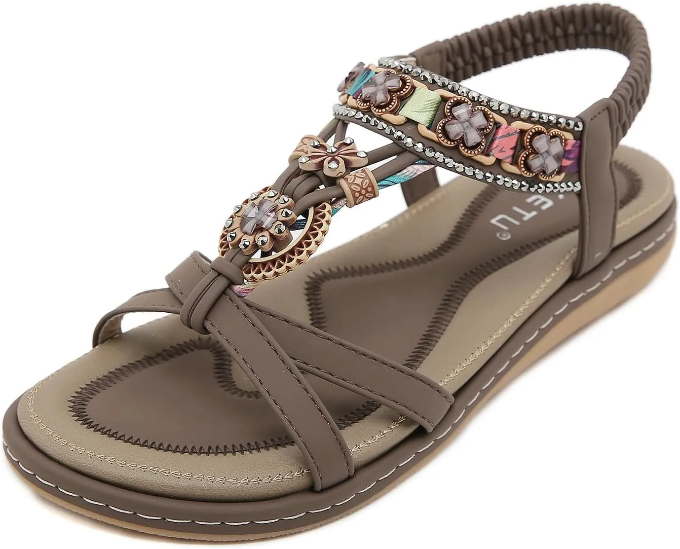 Womens Sandals Comfort Summer Shoes Bohemian Outdoor Beach Walking Flat Sandals