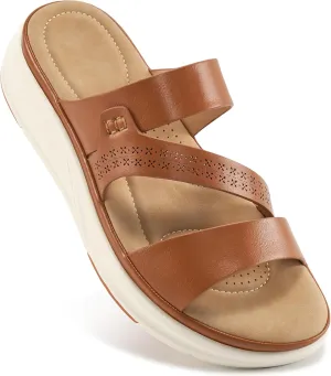 Womens Sandals Comfortable Summer: Breathable Slides for Women - Non Slip Sandals Walking Outdoor