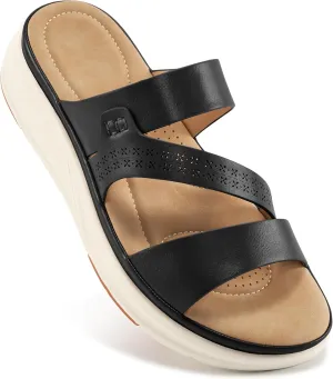 Womens Sandals Comfortable Summer: Breathable Slides for Women - Non Slip Sandals Walking Outdoor
