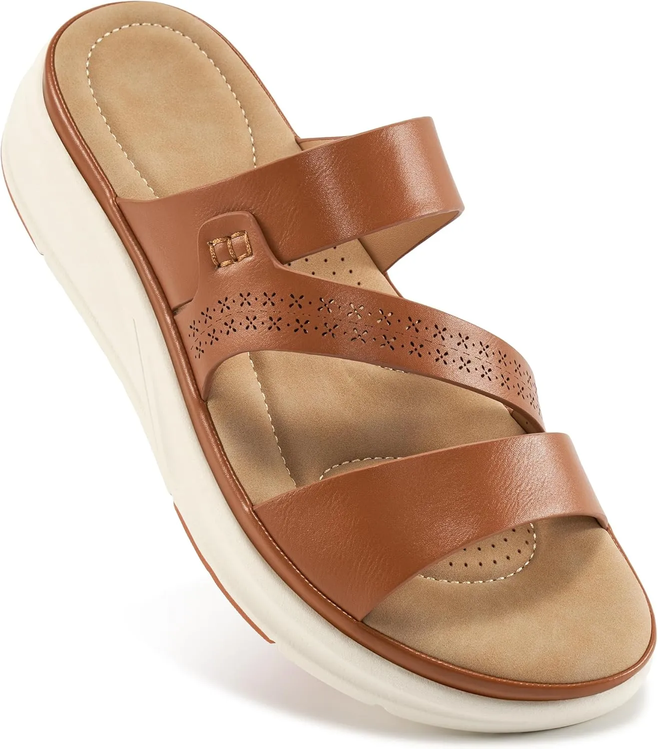 Womens Sandals Comfortable Summer: Breathable Slides for Women - Non Slip Sandals Walking Outdoor