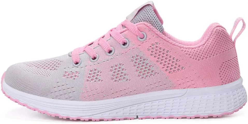 Womens Sneakers Air Cushion Running Shoes Lace Up Tennis Shoes Men Mesh Breathable Men's Casual Shoes Fashion Sneakers Platform Tennis Shoe Cross Trainer Shoe