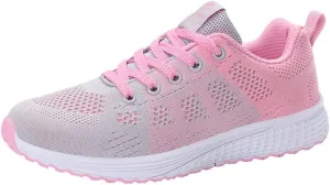 Womens Sneakers Air Cushion Running Shoes Lace Up Tennis Shoes Men Mesh Breathable Men's Casual Shoes Fashion Sneakers Platform Tennis Shoe Cross Trainer Shoe