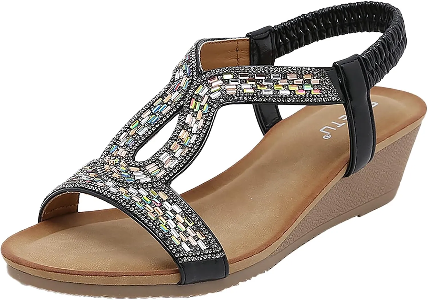 Women's Summer Sandals Beach Bohemian Beaded Ankle Walking Strap Casual Flip Flops Ladies Sexy Flats Comfortable Shoes