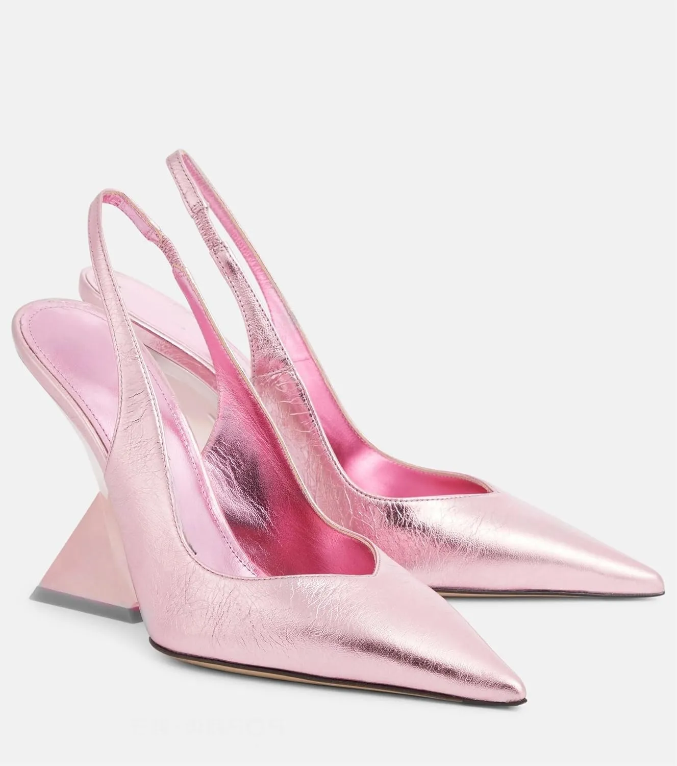 Women's Wedge Heeled Slingback Sandals Closed Pointed Toe Shaped Slope Heels Elastic Ankle Strap Slip On Pumps Ladies Casual Fashion Dress Shoes