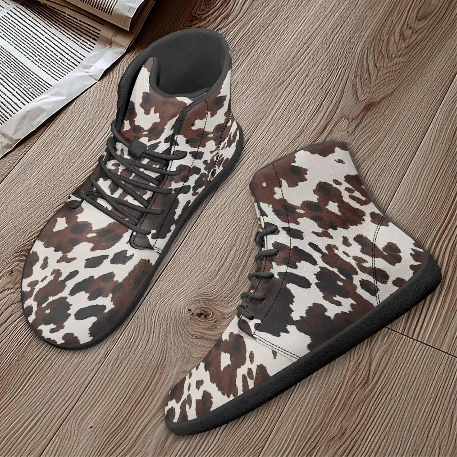 Womens Winter Hiking Boots Wide Toe Box Warm Snow Boots Minimalist Barefoot Boots Non-Slip Ankle Booties
