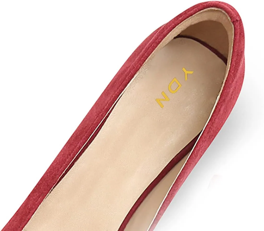 YDN Women Chunky Block Low Heel Loafers Square Toe Tassel Fringed Pump Slip On Dress Party Office Daily Shoe Size 4-15 US