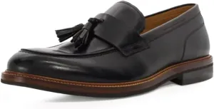 YDN Women Retro Fringed Closed Toe Low Heels Penny Loafers Tassels Slip On Flats Formal Office Professional Shoes Size 4-16 US