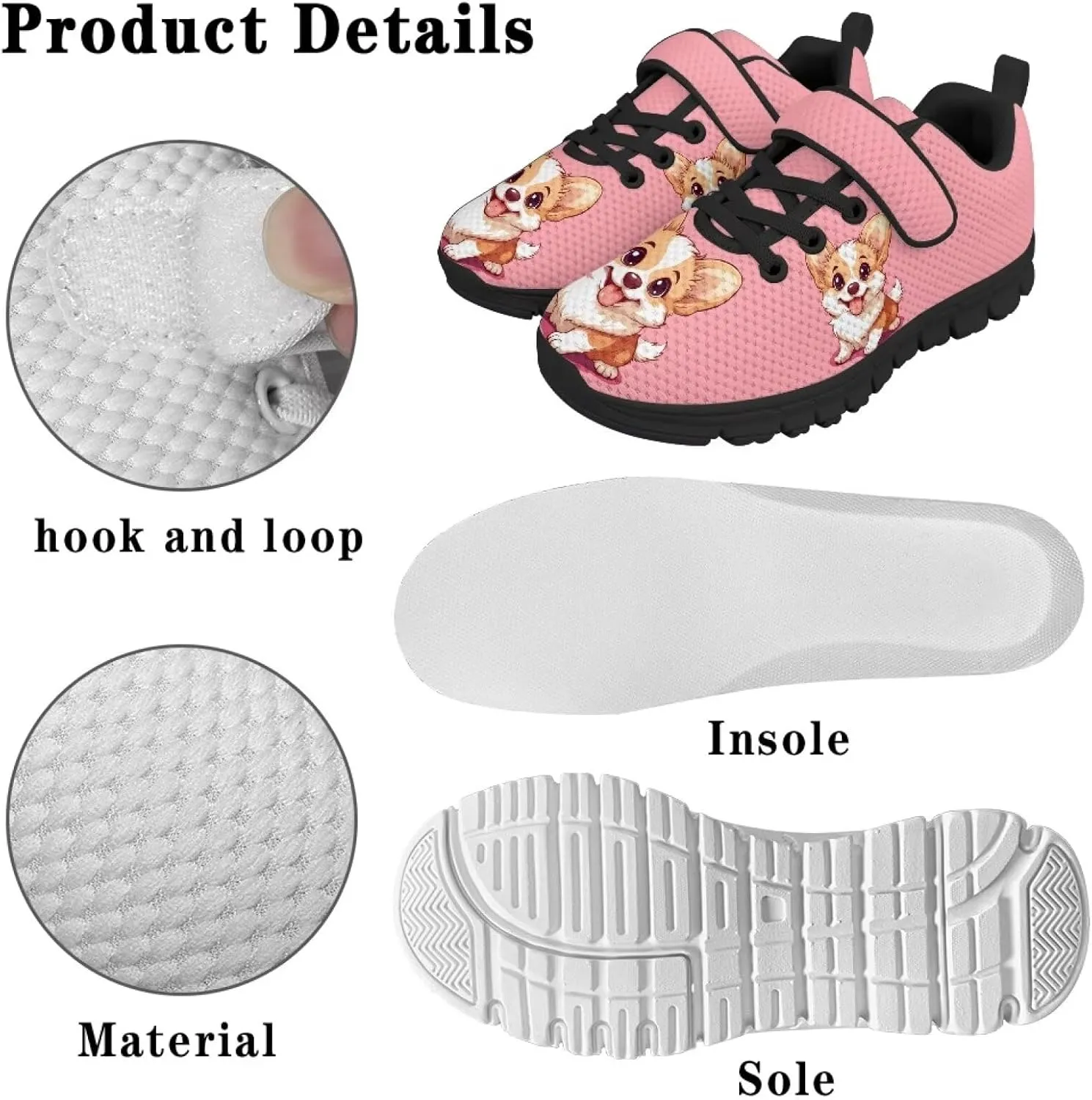 YEXIATODO Boy's Girl's Toddlers Sneakers Slip-On Lightweight Kids Casual Skin-Friendly Walking Running Shoes Size 1-13