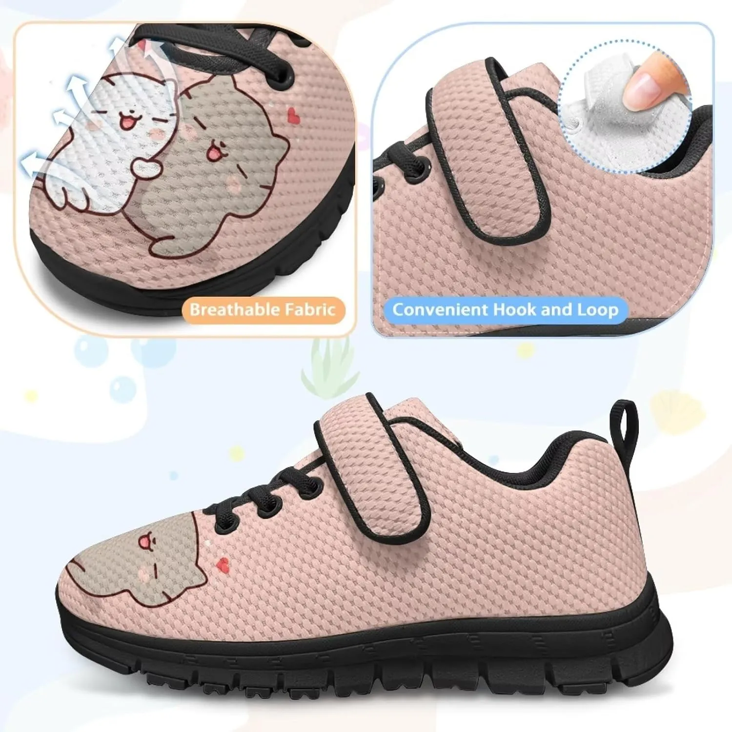 YEXIATODO Boy's Girl's Toddlers Sneakers Slip-On Lightweight Kids Casual Skin-Friendly Walking Running Shoes Size 1-13