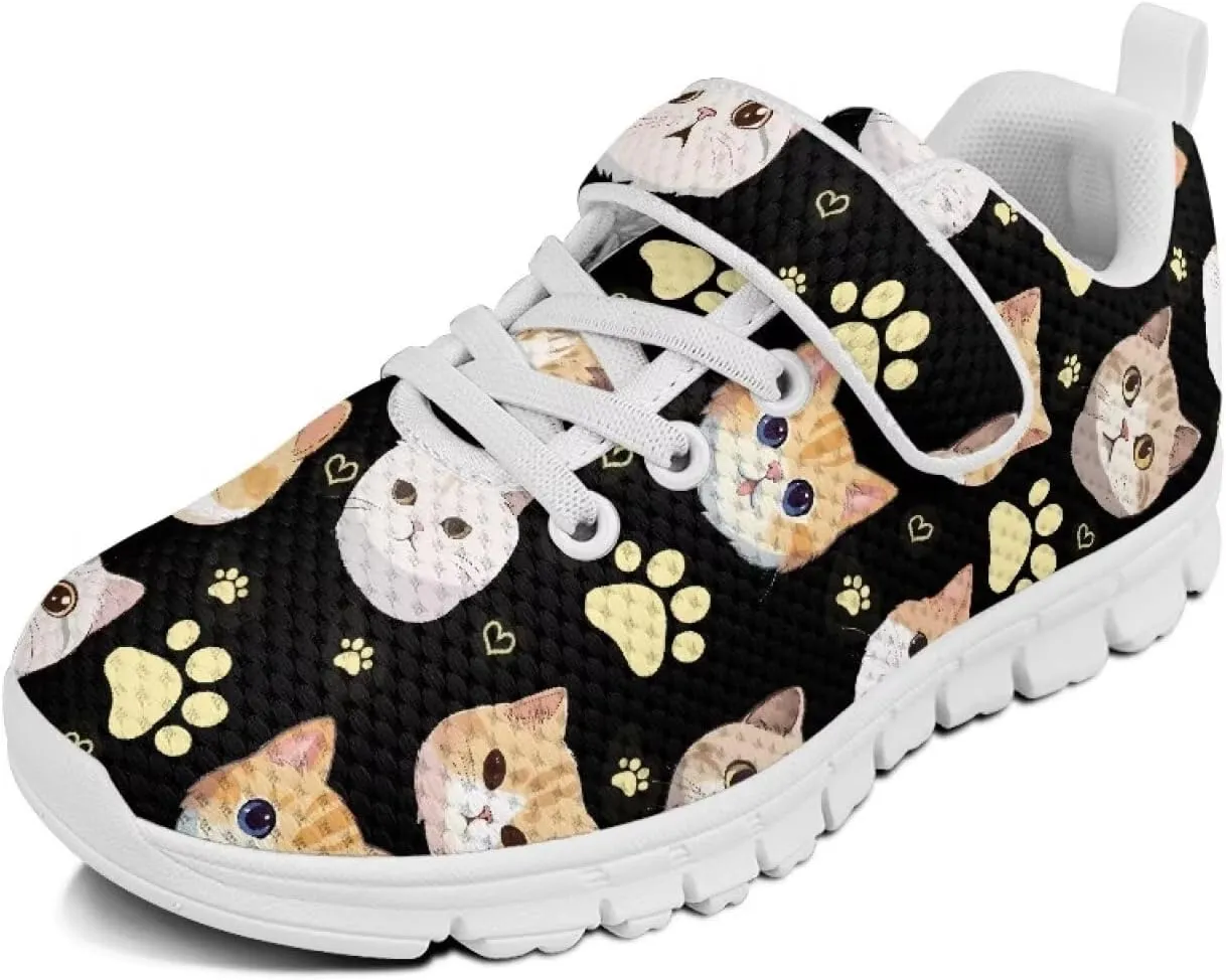 YEXIATODO Kids Slip On Sneakers Cool Print Youth Boys Girls Tennis Shoes Toddler Walking Shoes US Size 1-13