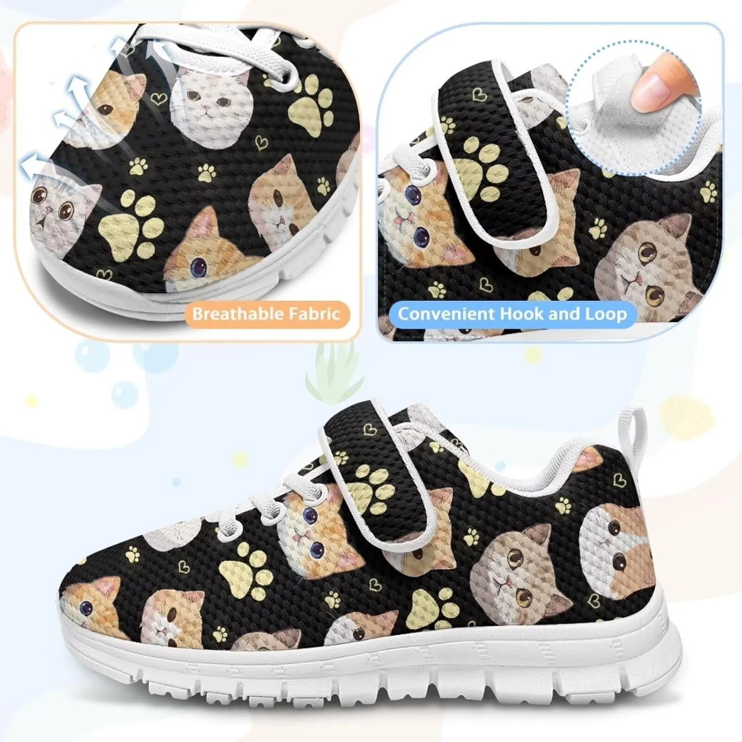 YEXIATODO Kids Slip On Sneakers Cool Print Youth Boys Girls Tennis Shoes Toddler Walking Shoes US Size 1-13
