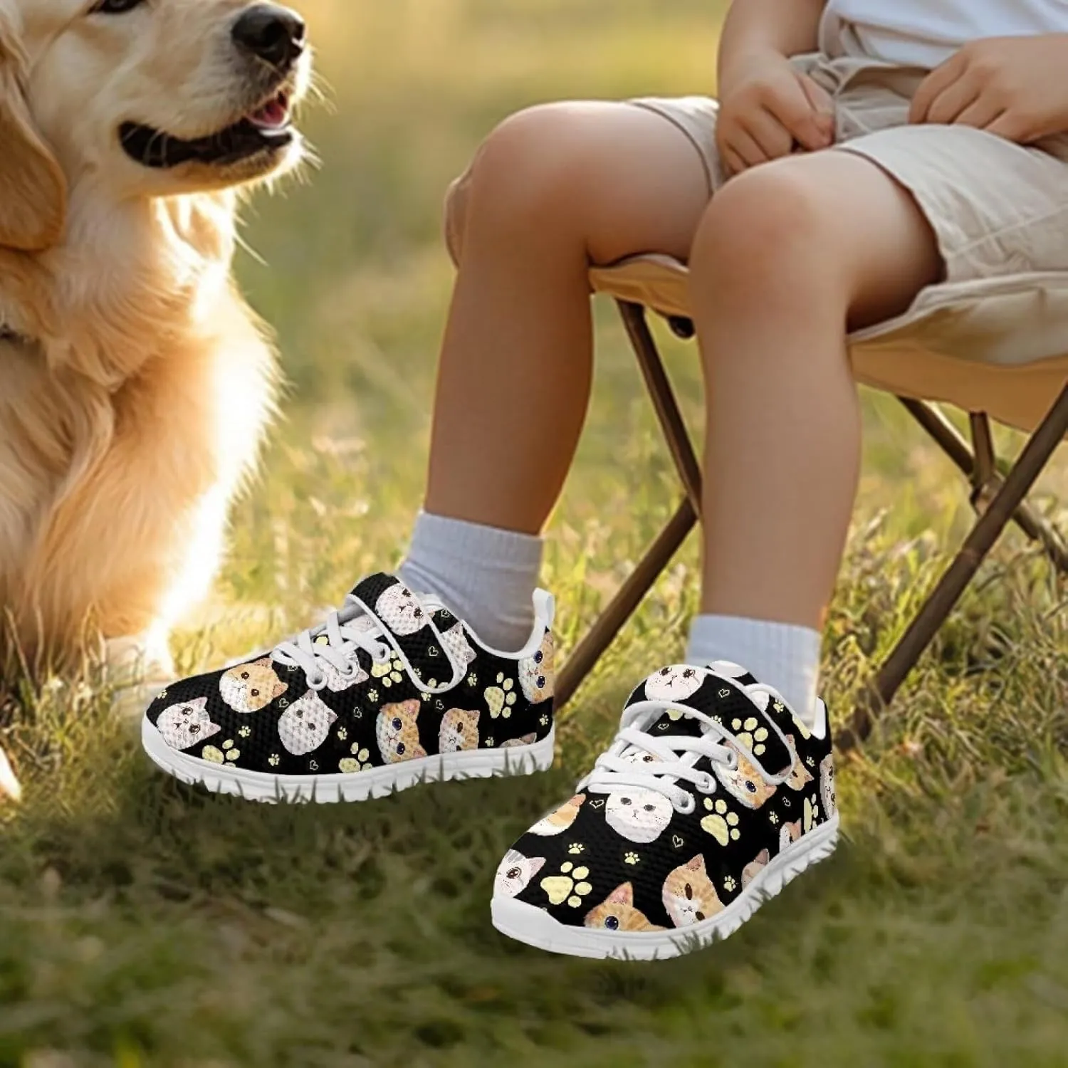 YEXIATODO Kids Slip On Sneakers Cool Print Youth Boys Girls Tennis Shoes Toddler Walking Shoes US Size 1-13