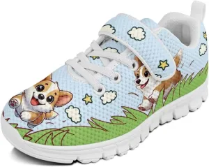 YEXIATODO Little Kids Sneakers Slip On Tennis Shoes Low Top Lace Up Running Shoes Girls Boys School Shoes US Size 1-13