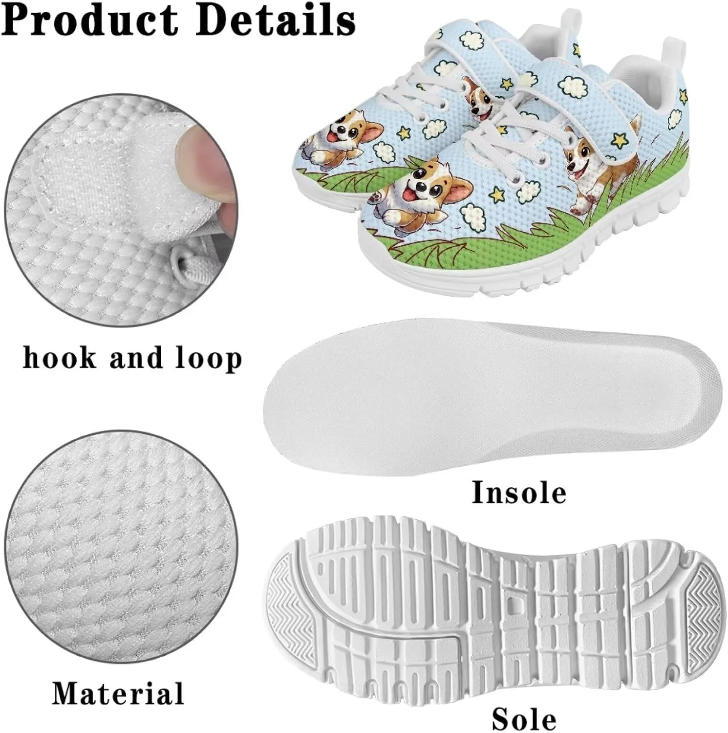 YEXIATODO Little Kids Sneakers Slip On Tennis Shoes Low Top Lace Up Running Shoes Girls Boys School Shoes US Size 1-13