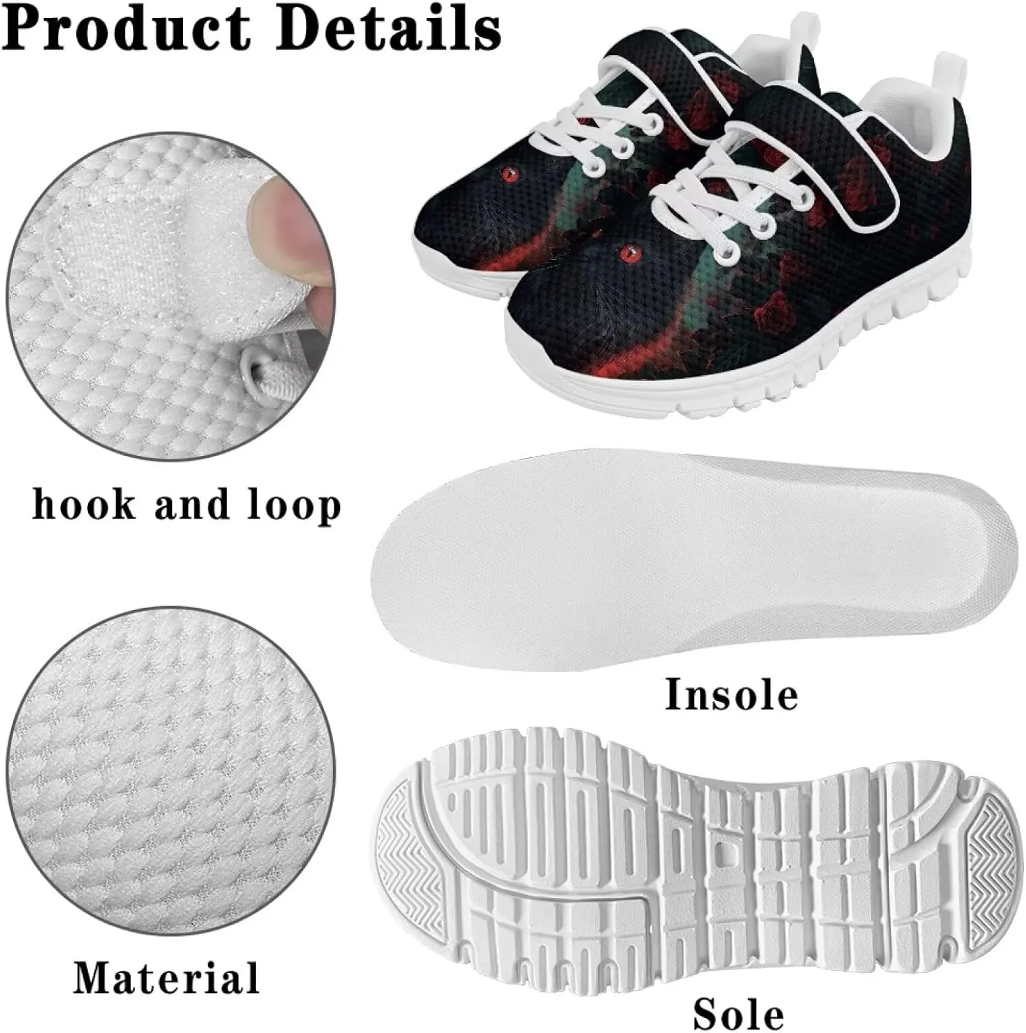 YEXIATODO Slip On Shoes Girls Boys Wide Shoes Kids Shoes No Tie Shoelaces Running Sneakers Tennis Shoes 11-2.5