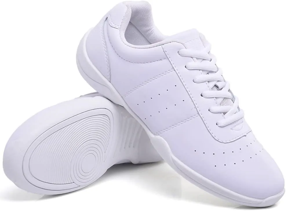 YSMIIH Women White Cheer Shoes Cheerleading Walking Girls Tennis Soft Dance Sneakers