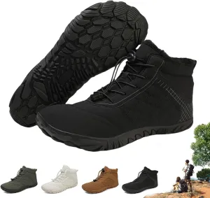 ZJQ 2025 New Winter Footwear Barefoot Shoes Women Men, Wide Toe Hiking Shoes, Non-Slip Waterproof Flexible Outdoor Sneakers