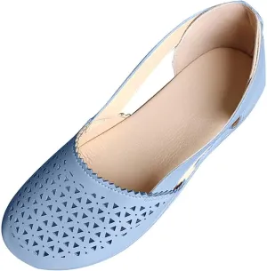 ZWRXW Sandals for Women Dressy Hollow Ballet Flats Round Toe Low Heels Lightweight Flats Sandals Casual Summer Slides Sandal Wedge Shoes Walking Shoes with Comfortable Plantar Fasciitis Arch Support